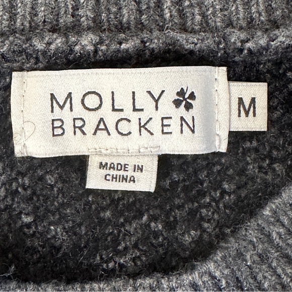 Molly Bracken Fuzzy Hearts Crew Neck Sweater M - Picture 5 of 7
